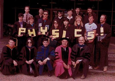 Photo of 1990 graduates with faculty