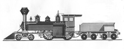 Baldwin 4-4-0 1871 cutaway
