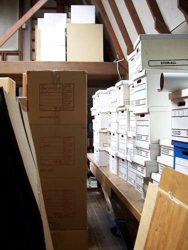 barn full of boxes